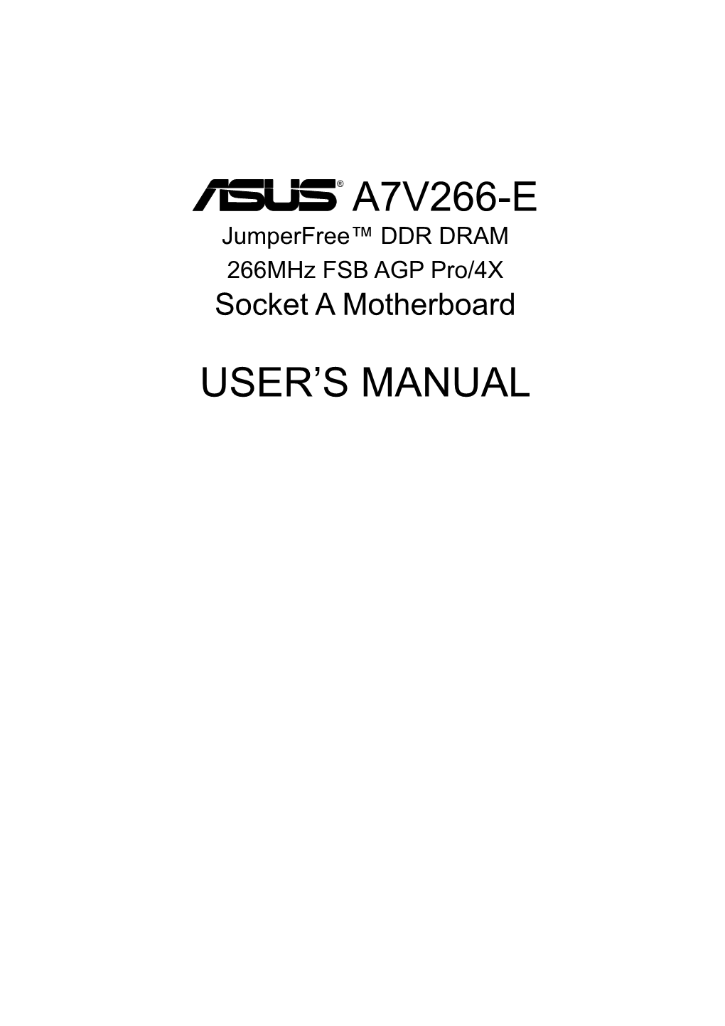 ® A7v266-E User's Manual