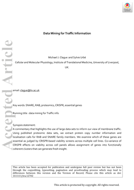 Data Mining for Traffic Information