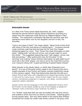 NEW ORLEANS NOSTALGIA Remembering New Orleans History, Culture and Traditions