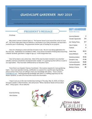 May 2019 Guadalupe Gardener
