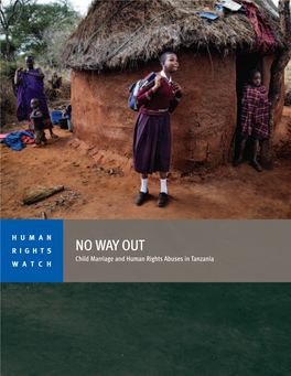 No Way Out: Child Marriage and Human Rights Abuses in Tanzania Marriage