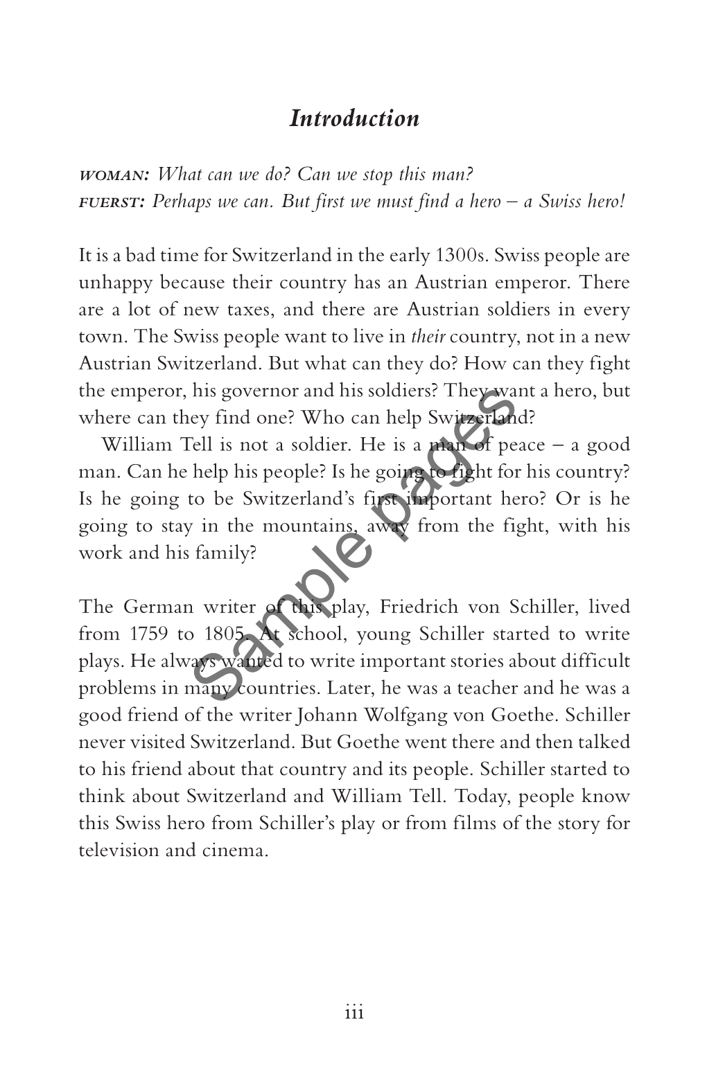 Sample Pages from William Tell