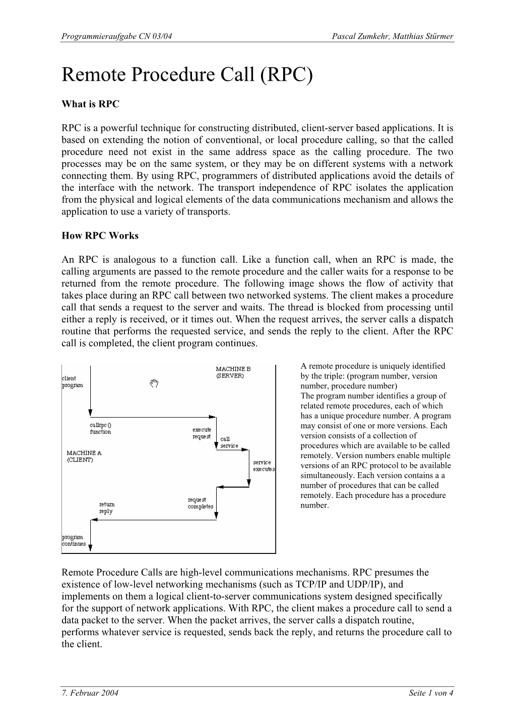 Implementation of XML-RPC