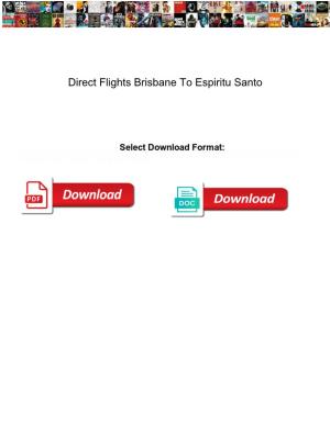 Direct Flights Brisbane to Espiritu Santo