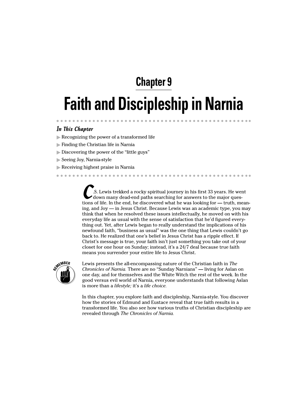 Chapter 9: Faith and Discipleship in Narnia 157