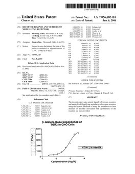 United States Patent B-Alanine Dose Dependence Of