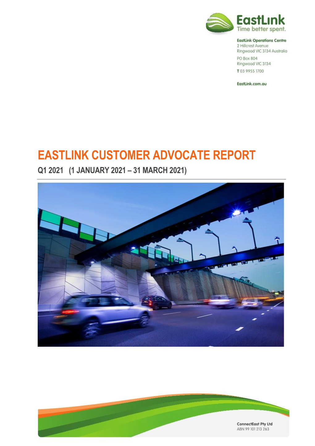 Eastlink Customer Advocate Quarterly Report Q1 2021