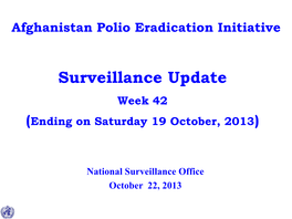 Surveillance Update Week 42 (Ending on Saturday 19 October, 2013)