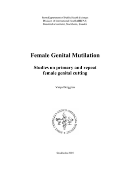 Female Genital Mutilation