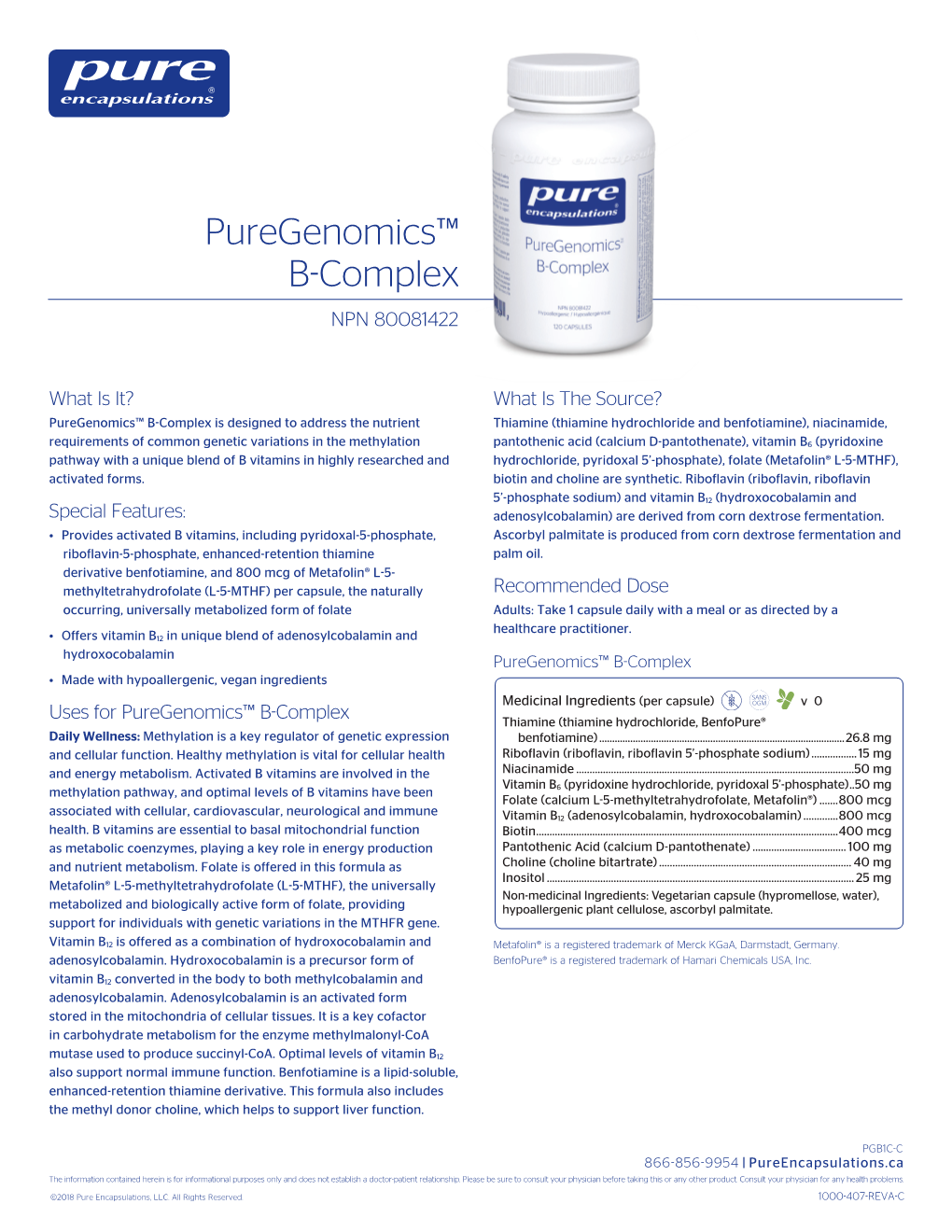 Puregenomics™ B-Complex NPN 80081422