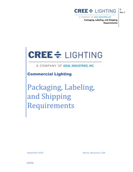 Packaging, Labeling, and Shipping Requirements