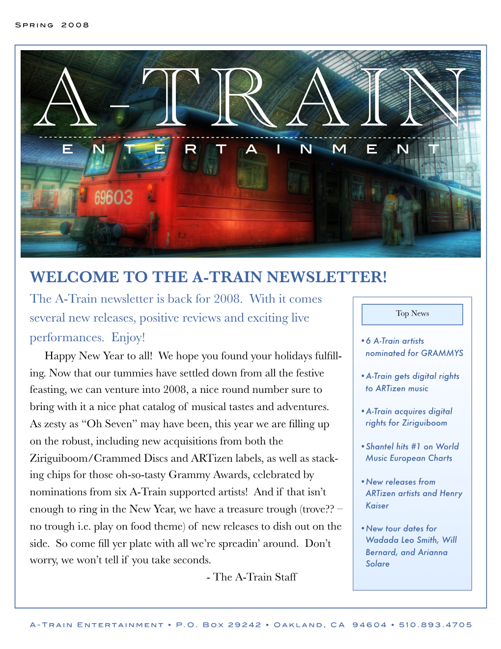 A-Train Digital Newsletter