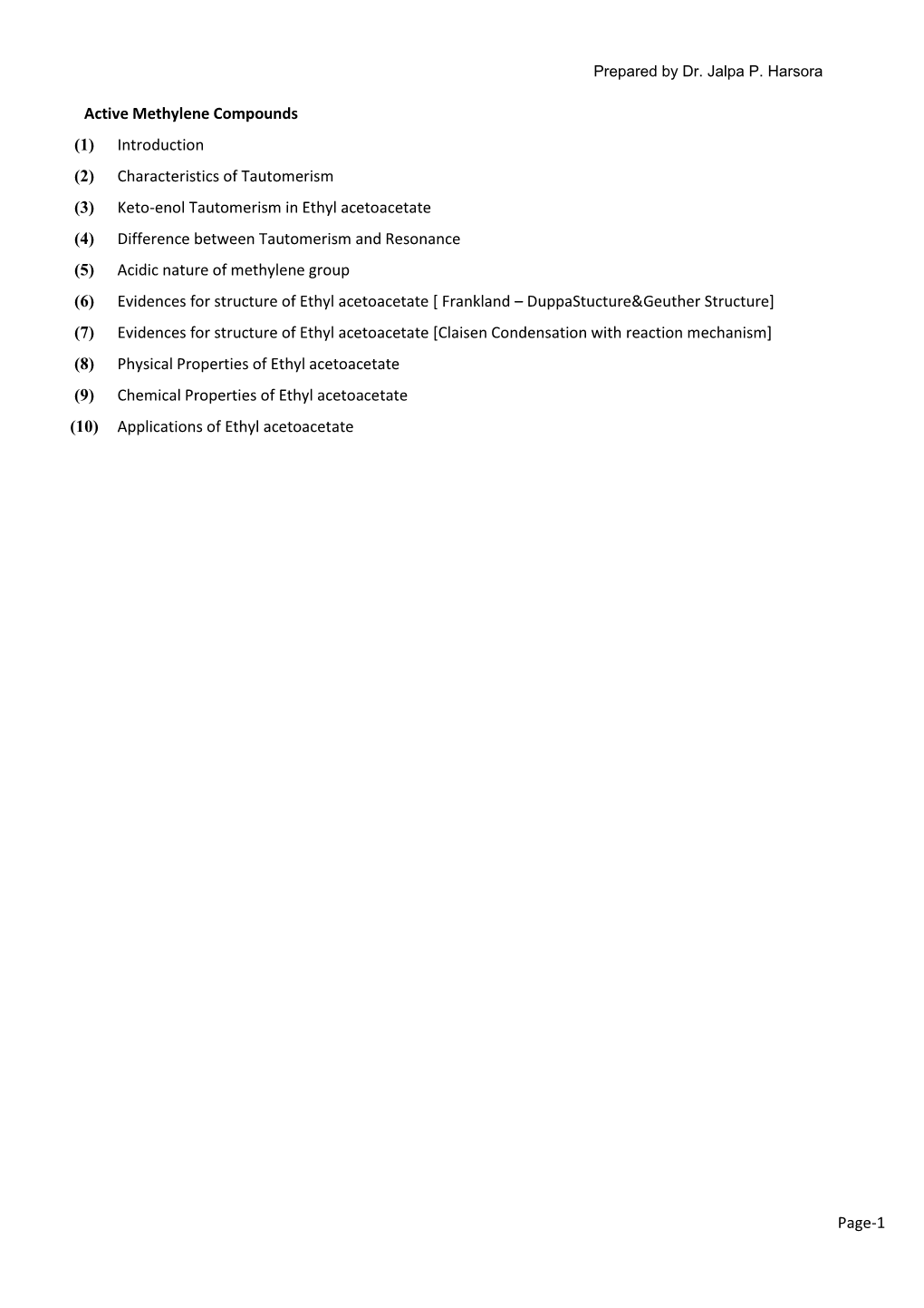 Active Methylene Compound