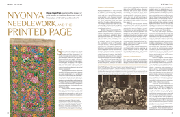 Nyonya Embroideries We Know of Patterns, Typically from Woodblocks, Date to the Mid-19Th Century