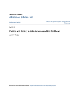 Politics and Society in Latin America and the Caribbean