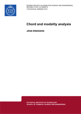 Chord and Modality Analysis