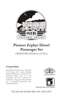 PR Pioneer Zephyr Diesel Set.Cdr