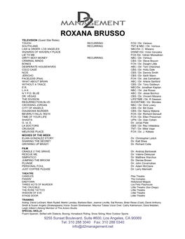 Roxana Brusso Resume