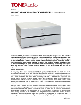 Auralic Merak Monoblock Amplifiers Class-D Magicians