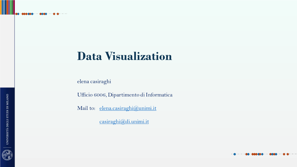 Data Visualization Elena Casiraghi