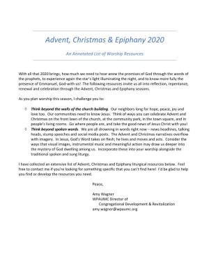 2020 Advent & Christmas Worship Guide