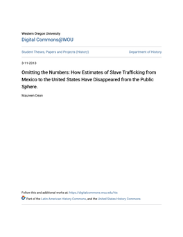 How Estimates of Slave Trafficking from Mexico to the United States Have Disappeared from the Public Sphere