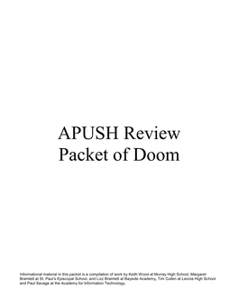 APUSH Review Packet of Doom