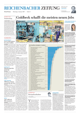 Die 50 Größten Arbeitgeber Im Vogtland