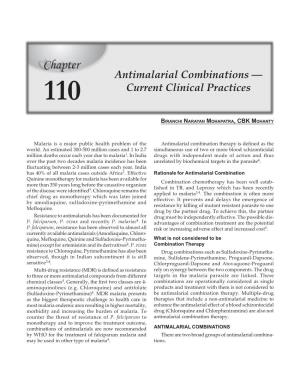 Antimalarial Combinations — Current Clinical Practices 649
