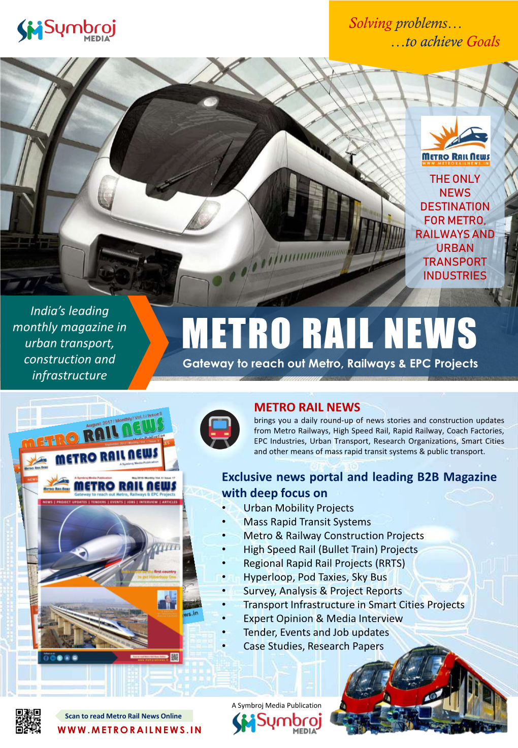 METRO RAIL NEWS Construction and Gateway to Reach out Metro, Railways & EPC Projects Infrastructure