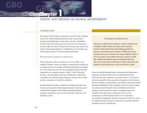 Status and Trends of Global Biodiversity