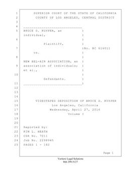 1 Superior Court of the State of California 2 County of Los Angeles, Central District 3 4 5 Bruce