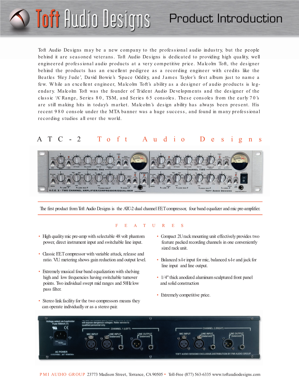 Toft Audio Sheet 2.Qxd