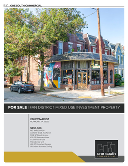 For Sale | Fan District Mixed Use Investment Property