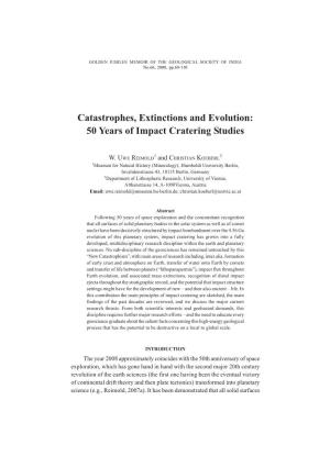 Catastrophes, Extinctions and Evolution: 50 Years of Impact Cratering Studies