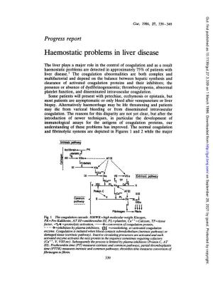 Haemostatic Problems in Liver Disease
