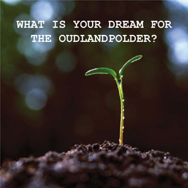 WHAT IS YOUR DREAM for the OUDLANDPOLDER? CONTENT Inhoud a BRIEF INTRODUCTION to the SCENARIOS�������������������� 5