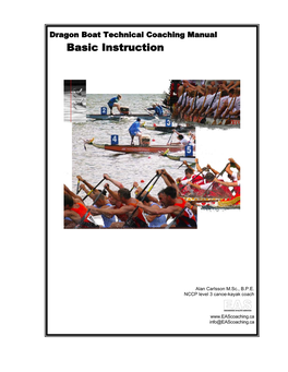Dragon Boat Technical Coaching Manual Basic Instruction