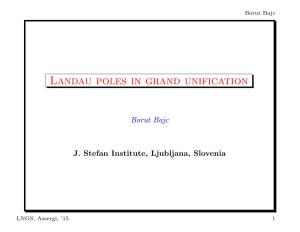 Landau Poles in Grand Unification