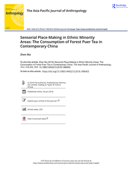 The Consumption of Forest Puer Tea in Contemporary China