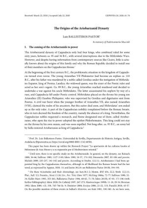 03) Ballesteros Pastor, the Origins of the Ariobarzanid Dynasty 61-78
