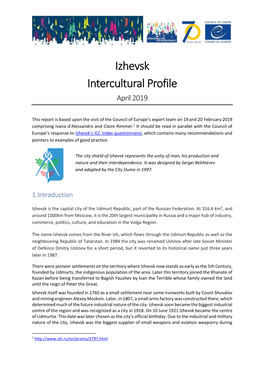 Izhevsk Intercultural Profile April 2019