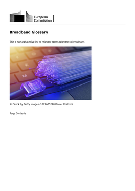 Broadband Glossary