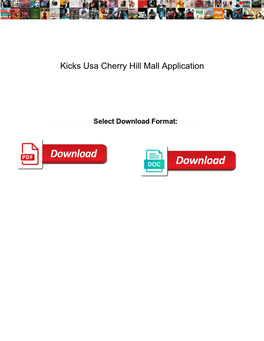 Kicks Usa Cherry Hill Mall Application