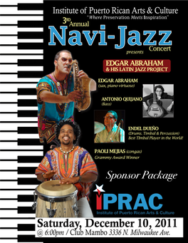 Navi-Jazz Concert Presents EDGAR ABRAHAM & HIS LATIN JAZZ PROJECT