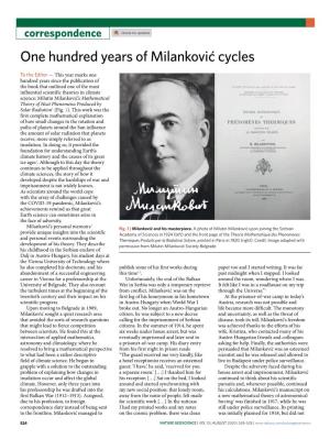 One Hundred Years of Milanković Cycles