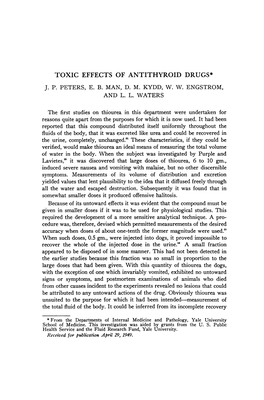 Toxic Effects of Antithyroid Drugs* J