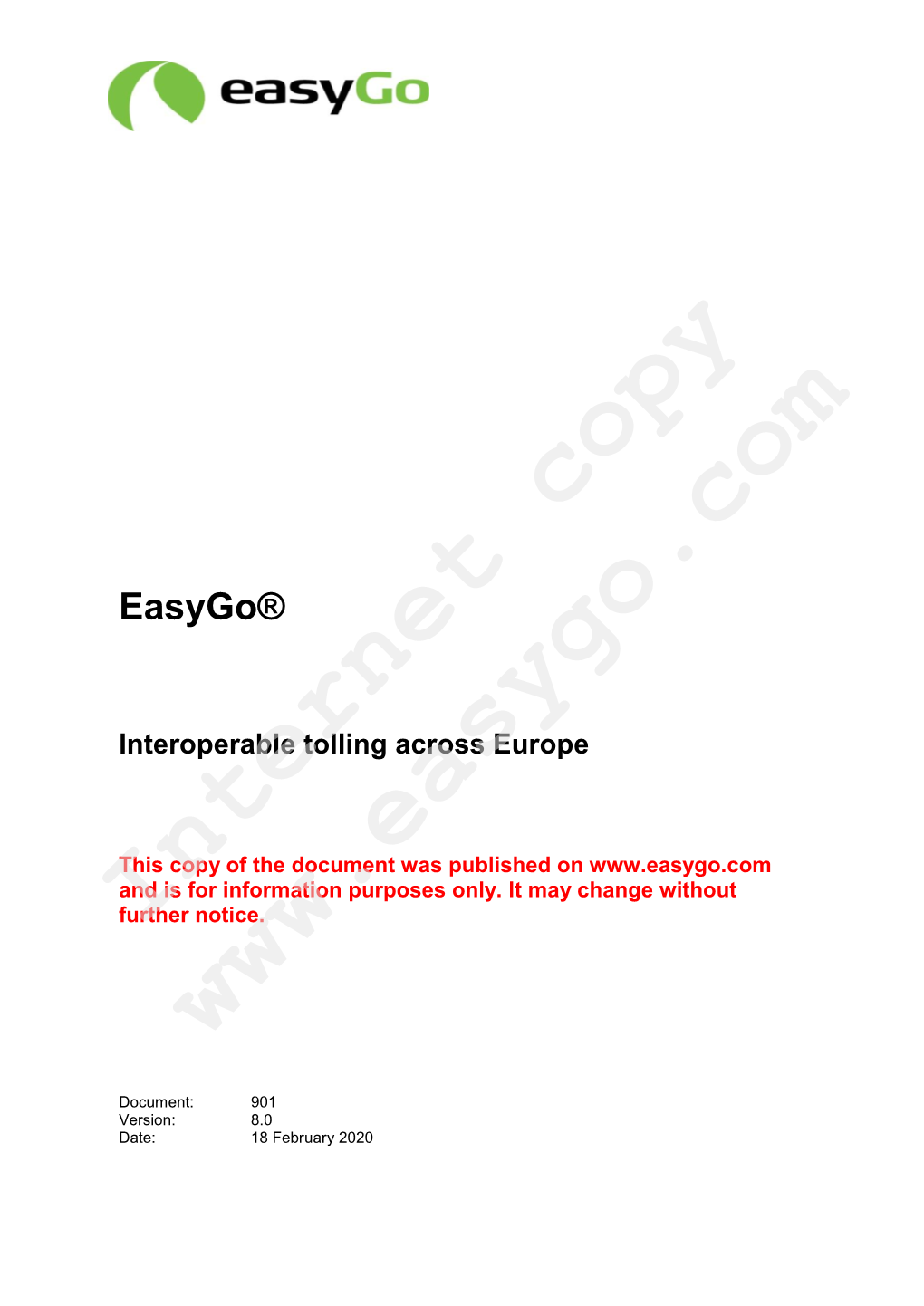 Easygo® Interoperable Tolling Across Europe