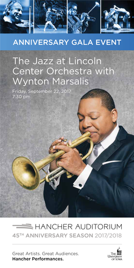 The Jazz at Lincoln Center Orchestra with Wynton Marsalis 1979-80 1980-81 1981-82 1982-83 Friday, September 22, 2017 7:30 Pm