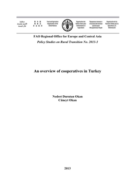 An Overview of Cooperatives in Turkey